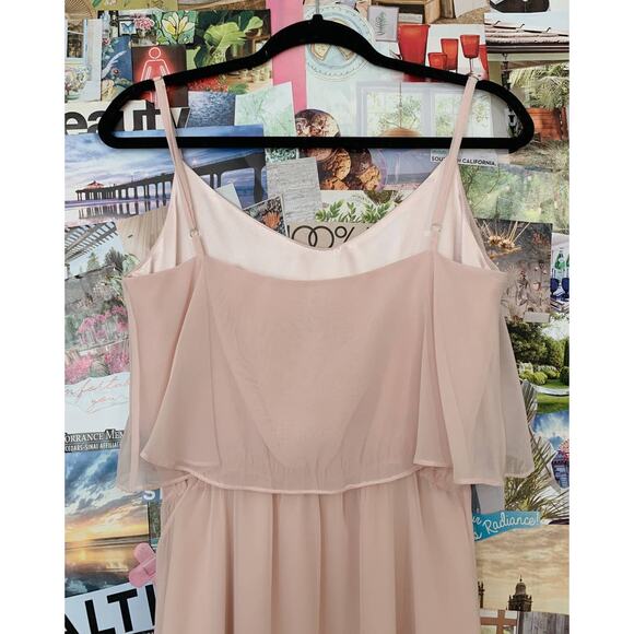 Light Pink Ceremony by Joanna August Dani Formal Evening Gown M - Picture 7 of 11